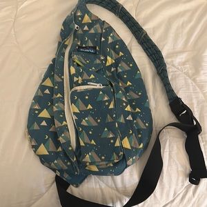 Kavu rope sling bag- blue with mountains